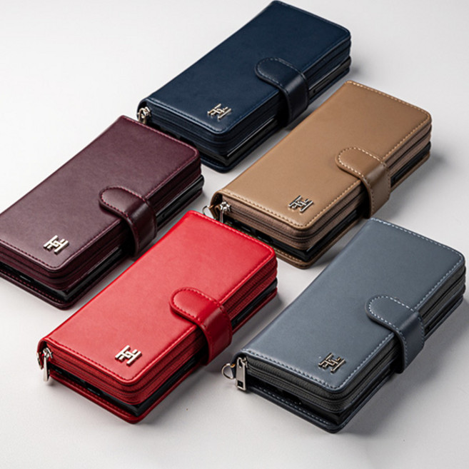 갤럭시 S24 지갑 케이스 빈티지 가죽 패턴 지퍼 월렛 스페치 휴대폰 다이어리