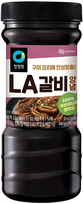 청정원 LA갈비양념, 840g, 1개