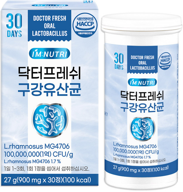 아임뉴트리 닥터프레쉬 특허 구강유산균, 1개, 30정