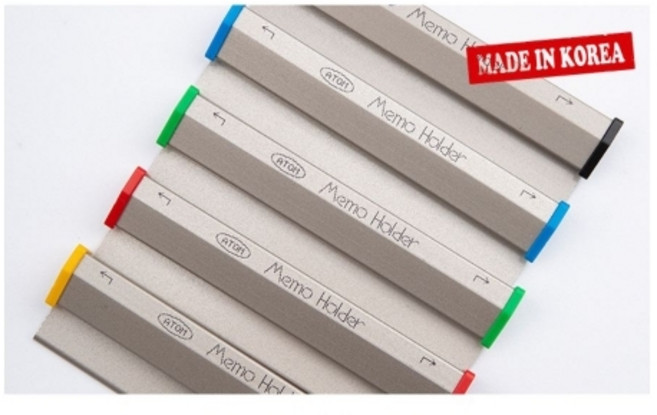 아톰) 칼라 메모홀더 (대/110mm), 노랑