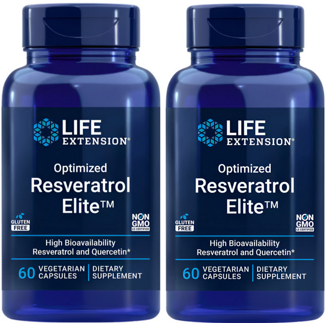 라이프익스텐션 옵티마이즈드 레스베라트롤 60베지캡슐, 60정, 2개