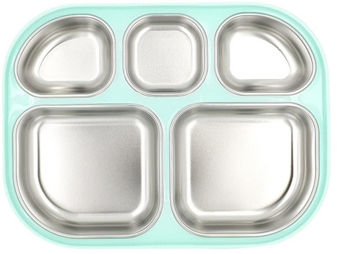 이중 안전 스텐 식판, 민트, 단품, 1개