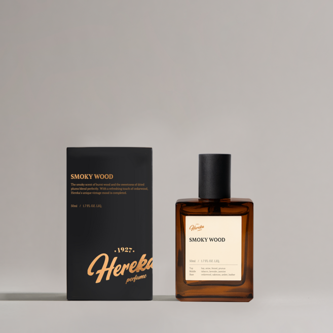 헤레카 남성용 스모키우드 퍼퓸 우디향, 1개, 50ml