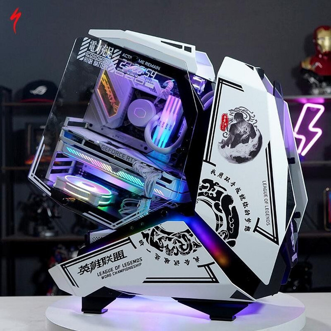 본체케이스 모드5 건담 RX-0 커스텀 케이스 수냉 게임 조립 PC, Y. 본체케이스