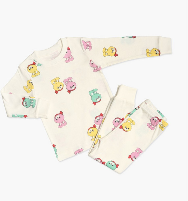 국내생산 유아 아동 컬러바니 30수 후라이스 9부 내의 실내복 상하의세트