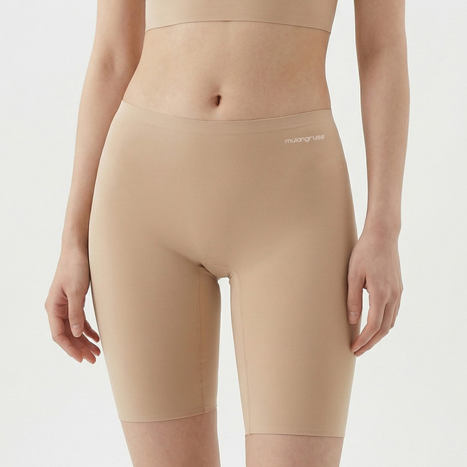 노라인 슬림 기모 세미 하이웨스트 여성 롱드로즈 사각팬티 1매 따뜻하고 부드러운 촉감 RF409