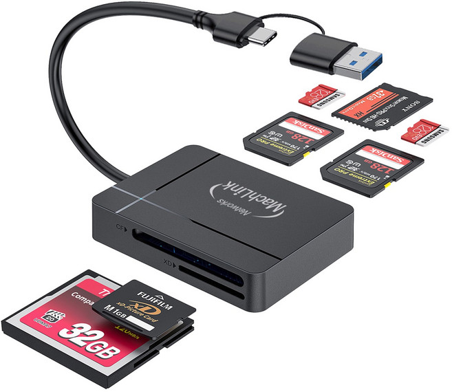 USB3.1 Type-C + USB3.0 멀티 카드리더기 ML-MRT37 (CF/SD/MicroSD/MS/XD), 1개