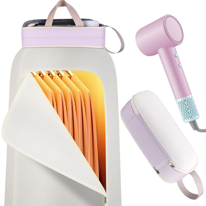 HTYVC 헤어드라이기 건조 기능 옷장형 미니 의류 건조기 드라이기 1300W, Purple