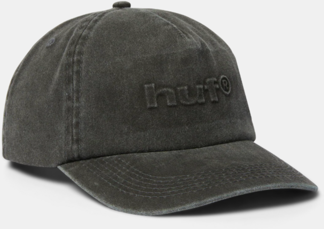 NVM HUF Pacific Wash 5-Panel Snapback Hat HT00927-BLACK 水洗帽