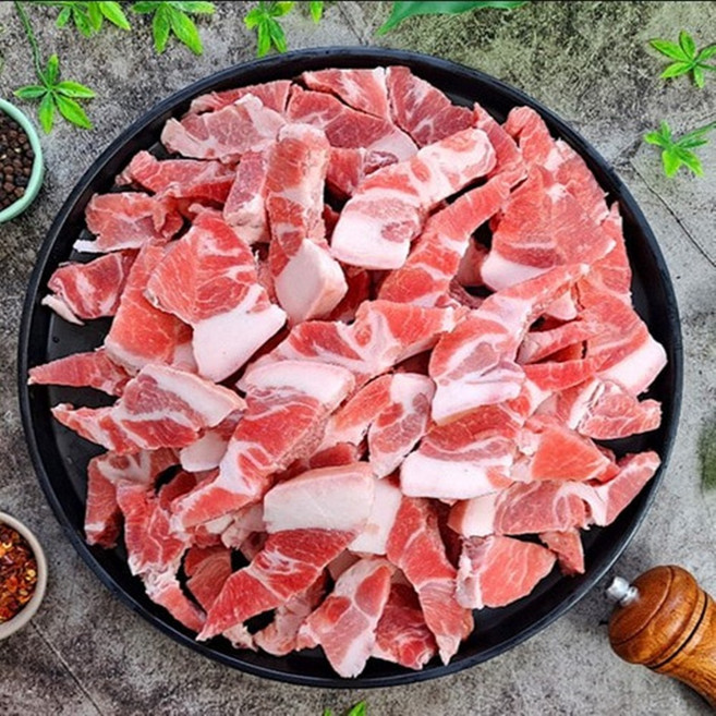 VGD 뒷고기 목덜미살 뒤덜미살 꼬들살 1.5cm 500g 돼지갈비/돼지고기/국내산, 1개