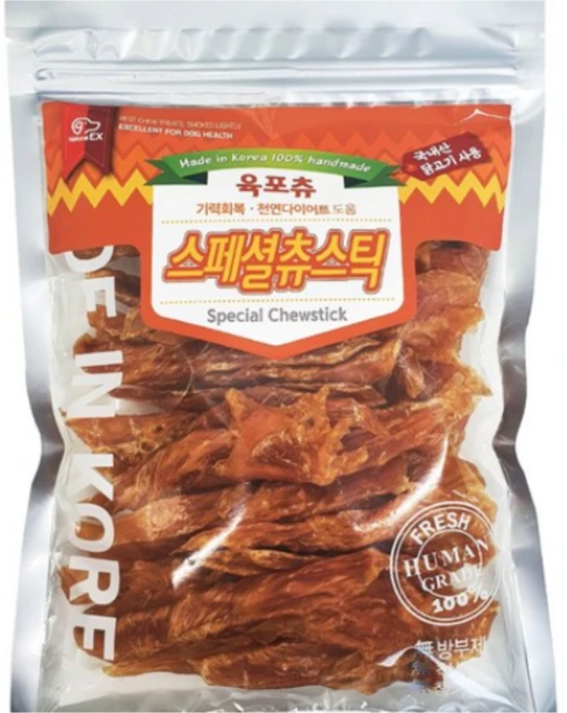 강아지 스페셜츄스틱 육포 간식 250g, 3개, 200g, 스페셜츄스틱_실속형 - 쿠팡