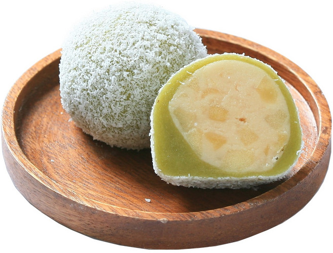 [모이서울] 쫀득 담백 고급스러운 수제과일 청사과모찌 싱글구성(보냉백 냉동포장), 55g, 30개