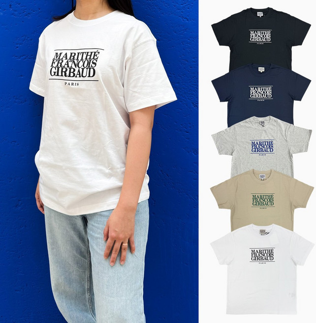 국내매장판 마리떼 프랑소와 저버 클래식 로고 반팔티 블랙 화이트 네이비 베이지 그레이티셔츠 남녀공용