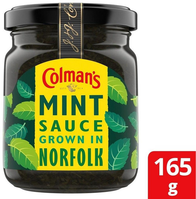 Colman's 프레쉬 가든 민트 소스 오리지널 콜먼스 클래식 Fresh Garden Mint Sauce Original Colmans Classic, 12개, 165g
