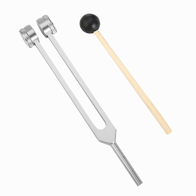 [上手家居] 音叉 樂器 低頻音叉 紓壓, 1個, 128Hz 銀色 21.5cm 套裝4件, 128Hz 銀色 21.5cm 套裝4件