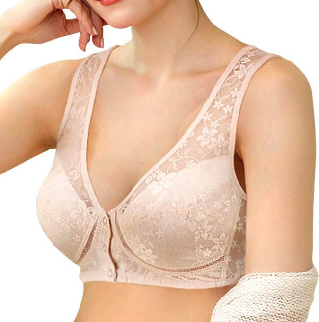 편안한 런닝형 노와이어 앞단추 브라 풀컵 85~110 빅사이즈브라 유기농
