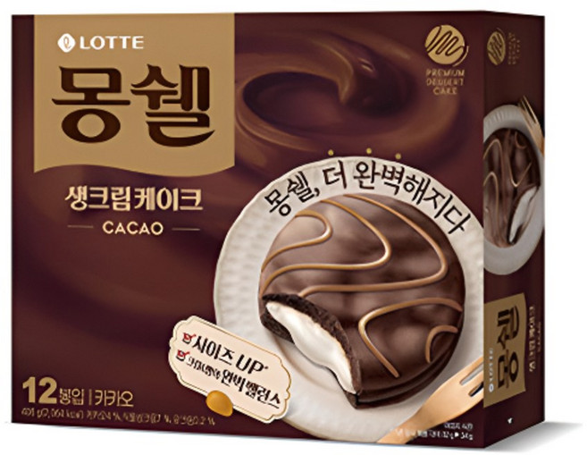 롯데제과 몽쉘 카카오 408g, 1개