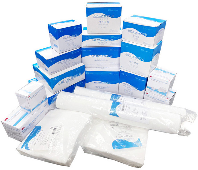 대한위재 거즈모음 접은거즈 멸균거즈 드레싱 소독, 1개