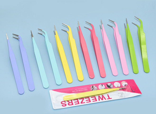fooi 파격할인 떰핑 다꾸 핀셋 스티커 집게 파스텔 정밀핀셋 다이어리꾸미기 5시전 당일발송, 5. 핑크 일자형, 1개