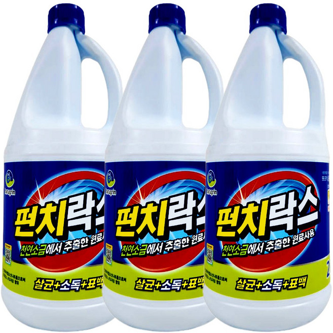 하루그린 살균 표백 청소 펀치락스, 3개, 2L