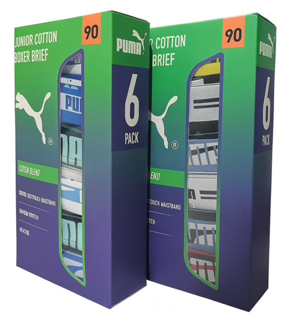 푸마 아동 주니어 브리프 팬티 6매 세트 남아 드로즈 사각팬티 스판 통기성 좋은 데일리 팬티 코스트코