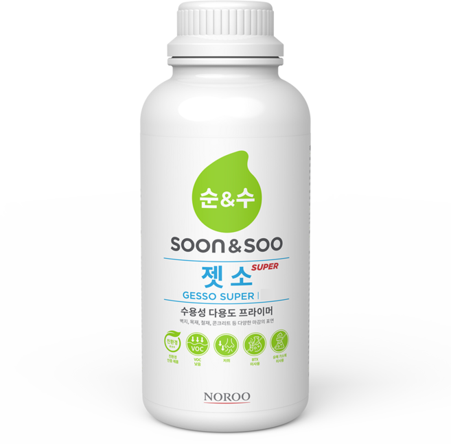 NOROO 순앤수 젯소 1L 친환경 다용도 수성 프라이머, 0.5LT, 500ml, 1개