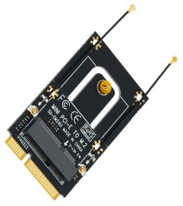 NEW-M.2 NGFF 미니 PCI-E 어댑터 변환기 확장 카드 M2 키 E 인터페이스 무선 블루투스 Wifi 모듈, 1개