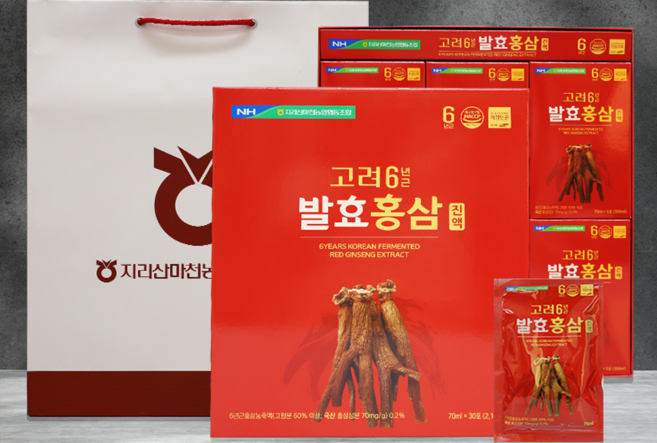 고려홍삼원 6년근 발효홍삼진액 HACCP인증 선물세트, 60개, 70ml