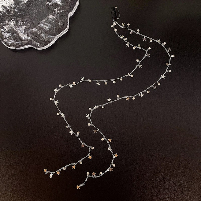 헤어체인 헤어핀 초봄 고급 포니테일 스타 태슬 헤어핀녀