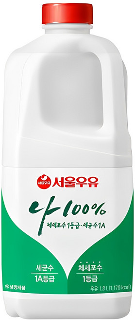 서울우유 나100% 1800ml x 1개 아이스박스+아이스팩기본제공, 1.8L, 2개
