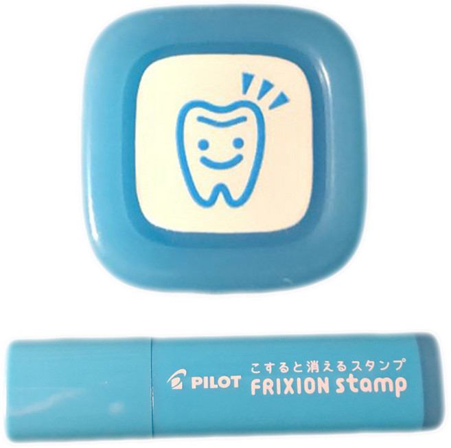 百樂PILOT FRIXION STAMP SPF-12 可擦拭印章 摩擦印章 手帳印章 魔擦, 牙醫(SPF-12-23LB), 1盒