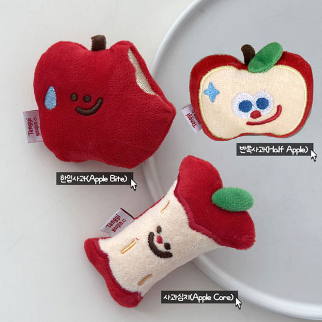 [세트구성]귀염뽀짝 인형 브로치 세트 / 먹고남은애플즈브로치3개세트