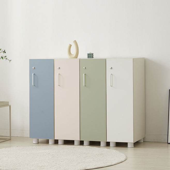 포메리트 모던에디션 하부 모듈락커장 열쇠형 955, 크림화이트, 1단