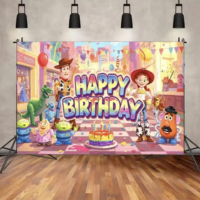 토이 버즈 라이트이어 우디 생일 파티 벽장식 배경 선물 샤워 배너 포스터 사진 스튜디오, 1개, 25. SS153-22 / E. 180x120cm