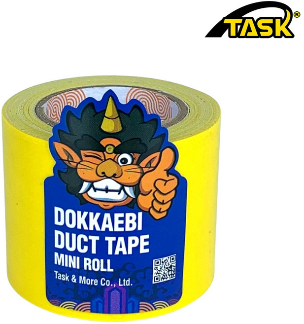 도깨비 수출용(국내산) 덕트테이프 덕테이프 미니롤 YELLOW 50mmX5m, 1개