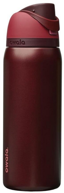 Owala FreeSip 빨대 포함 단열 스테인리스 스틸 물병 BPA 프리 스포츠 여행에 적합 709.8ml(24온스) 퍼팅 그린_145709, 32온스, 블랙 체리_145709