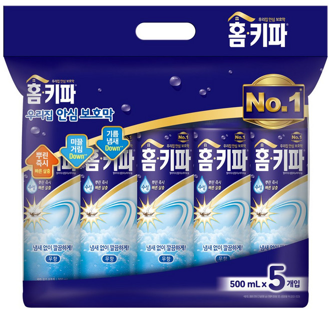 7위 - 트레이더스 홈키파 수성 에어졸 500mL x 5(무향)