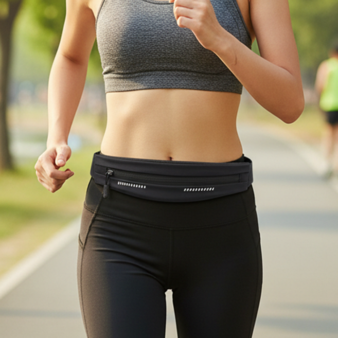 레모홈 3세대신형 초경량 방수 러닝벨트, 1개, 블랙