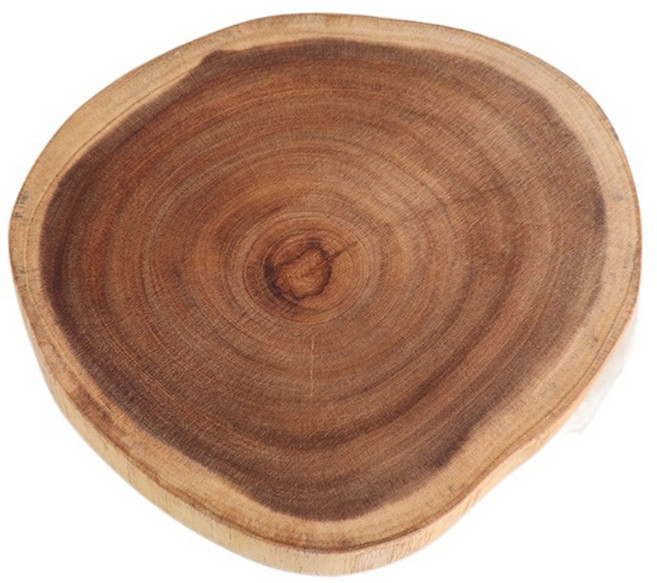 천연 아카시아 나무 도마 불규칙한 모양 독특한 농촌 스타일 샤퀴테리 서빙 트레이 빵, 01 -S-Round