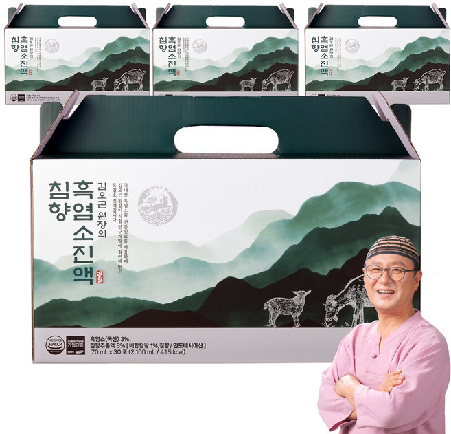 김오곤 원장의 흑염소진액 침향 30P, 4박스, 2.1L