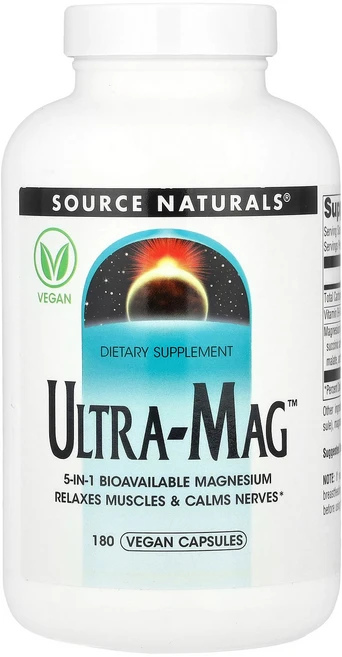 Source Naturals Ultra-Mag™ 베지 캡슐 180정 Naturals (소스 내추럴스), 180 개, 1개 - 쿠팡