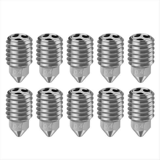 Bambu Lab X1 X1C P1S P1P 구리 도금 노즐 고 유량 고지 노즐 3D 프린터 액세서리 0.4mm, 0.4mm, 은