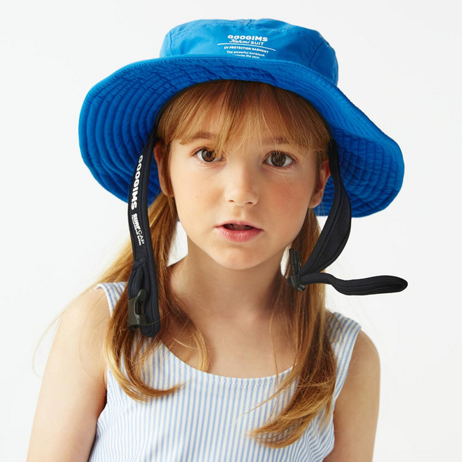 구김스 방수 UV차단 아웃도어 스포츠 물놀이 베이직 키즈햇 +카탈로그포함, S type, ROYAL BLUE(로열블루)