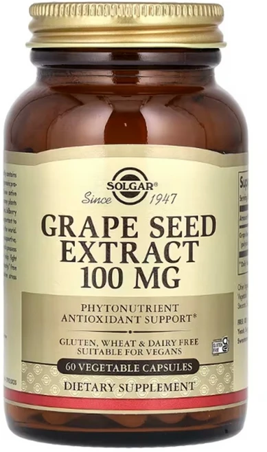솔가 그레이프 씨드 추출물 100mg 베지터블 캡슐, 60정, 1개 - 쿠팡