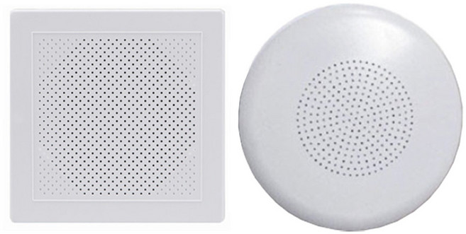 아파트 스피커 세대 천장 매입 벽부형 KC-01RS 원형 사각 삼미 안내방송 300RB326, 스피커 구매, 사각스피커