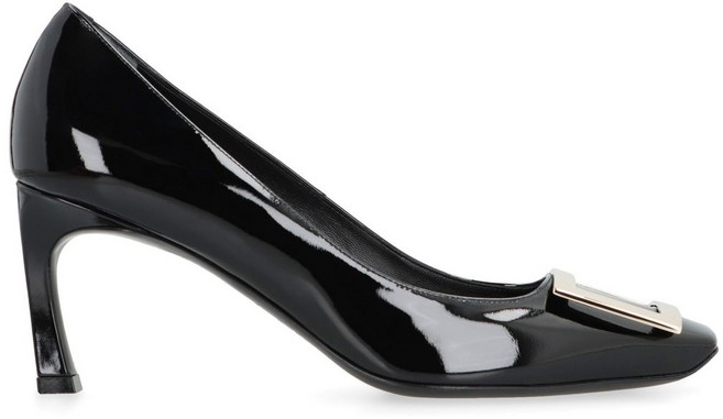 로저비비에 인그레이빙 로고 펌프스 75mm