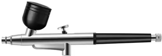 0.3mm 노즐 에어 브러시 스프레이 건 휴대용 뷰티 잉크젯 싱글 액션 모델 케이크 네일 자동차 페인트 펜, [01] Black, 1개