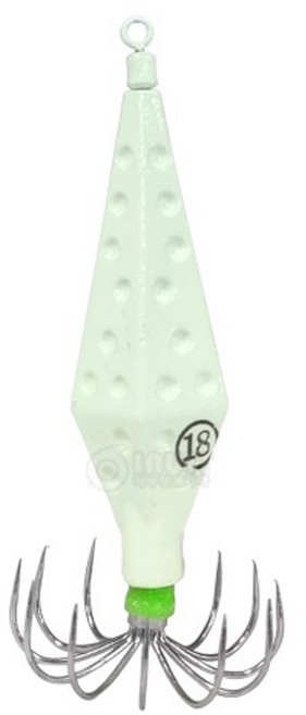 몽크로스 에기프리 B타입 다이아몬드 애자 야광봉돌 싱커 고리추 낚시추 쭈구미 갑오징어, 14호, 1