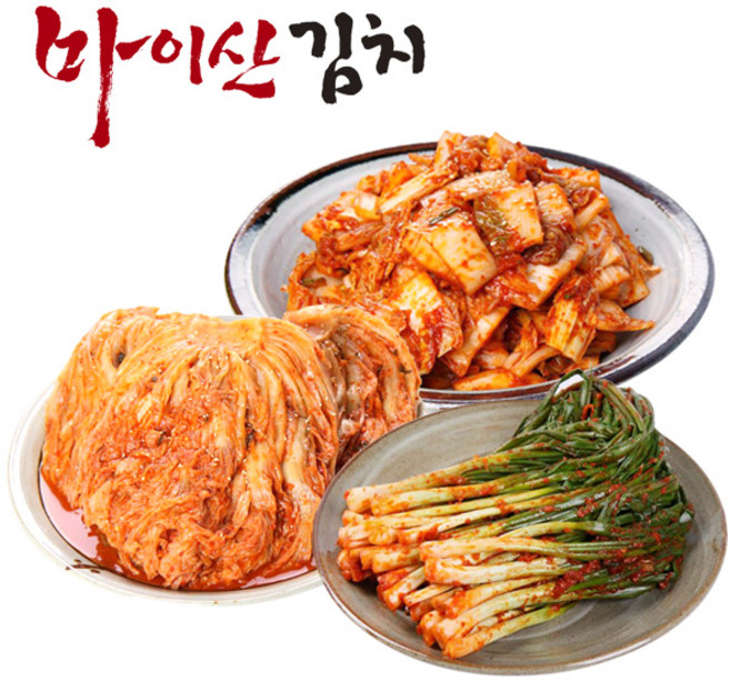 마이산김치 [한국농협김치] 전북대표 마이산 맛남3종5호(막김치/묵힌김치/파김치 각1kg), 1세트, 1kg