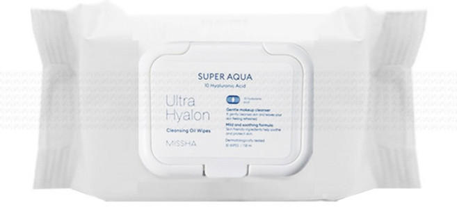미샤 수퍼 아쿠아 울트라 히알론 클렌징 오일 티슈 캡형 대용량, 70개입, 11개